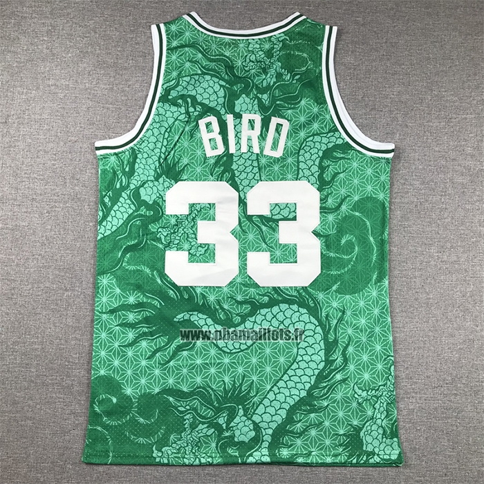 Maillot Boston Celtics Larry Bird NO 33 Asian Heritage Throwback 1985-86 Vert